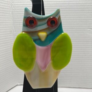 Handmade Glass Art Owl Ornament